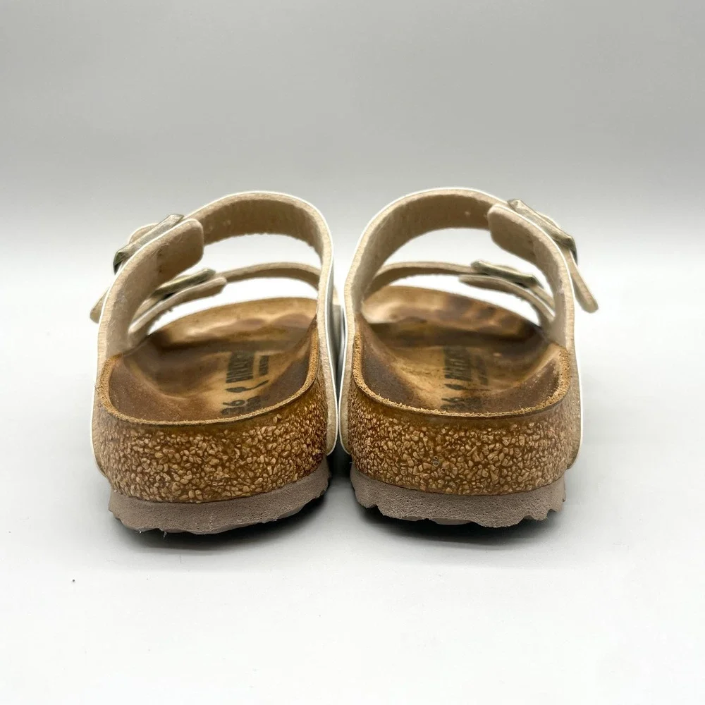 Birkenstock Womens 36 5 Arizona Sandals White Cream Desert Camo Gorpcore Boho